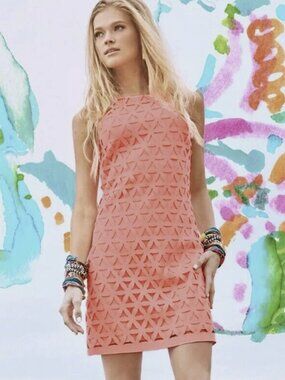 Lilly Pulitzer Bright Pink Cutout Shift Dress